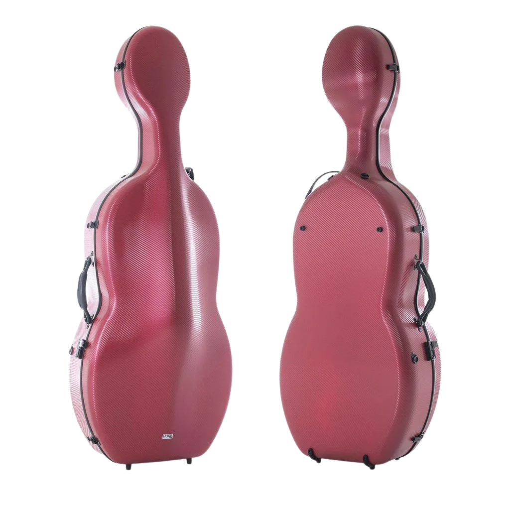 GEWA Pure Polycarbonate Cello Case with Wheels Red 4/4