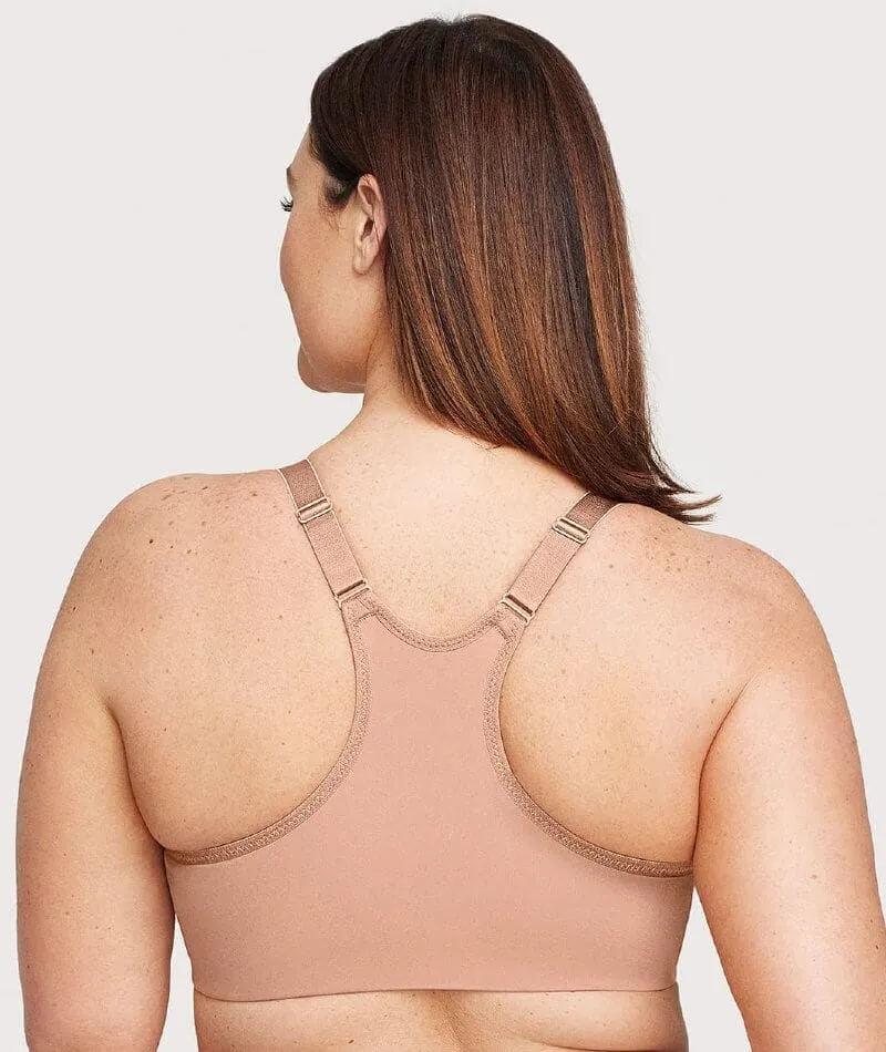 Glamorise Front-Closure Smoothing WonderWire Bra - Cappuccino