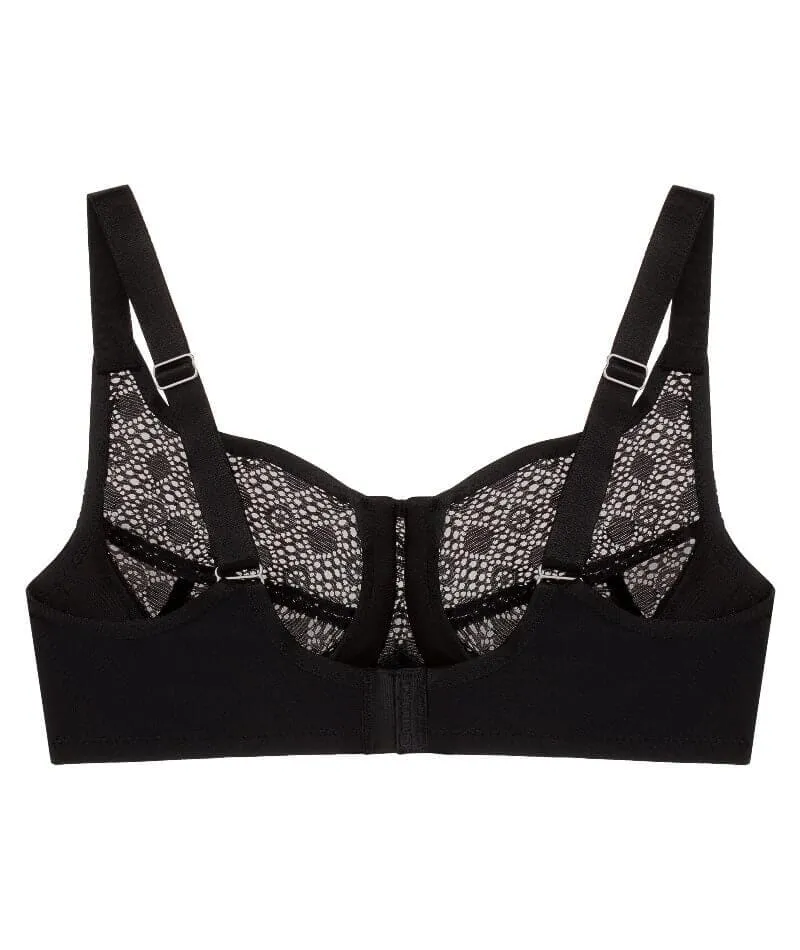 Glamorise Lace Comfort WonderWire Bra - Black