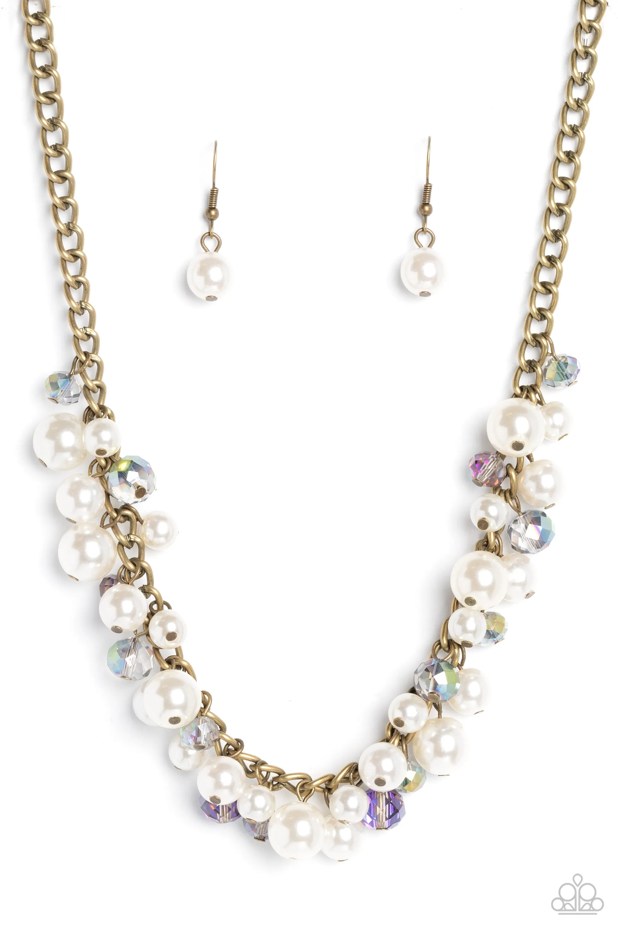 Glinting Goddess - Brass Necklace - Paparazzi Accessories