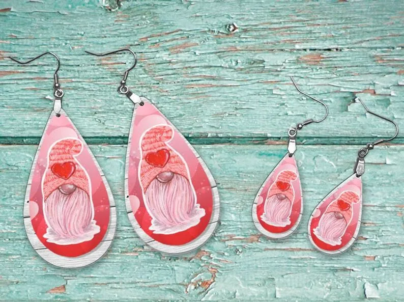 Gnome Valentine Earrings