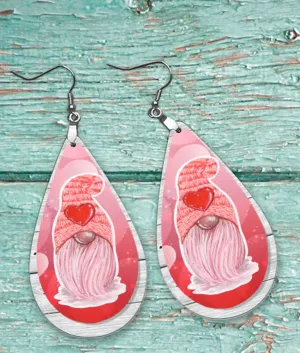 Gnome Valentine Earrings