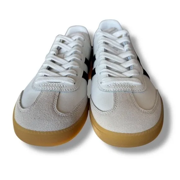 Gola Viper Leather Sneakers Gum Sole White Black Casual Shoes Sz 7.5 men 9 women