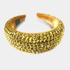 Gold Faceted Bead Padded Headband