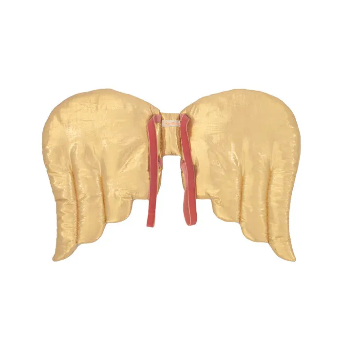 Gold Quilted Angel Wings and Headband Dress Up Set