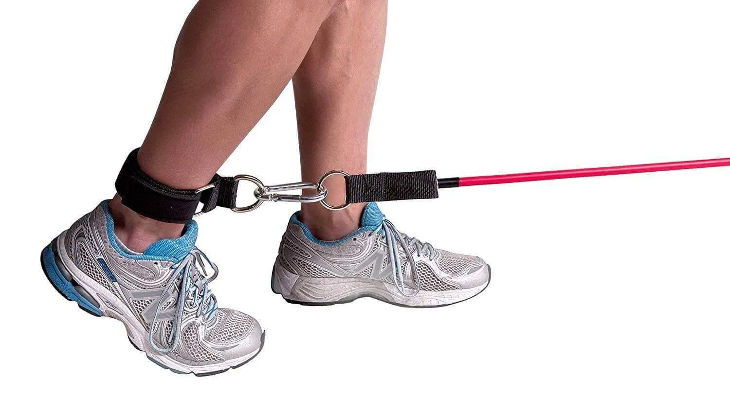 GOTFIT EXTREME TUBE/BAND ADJUSTABLE NEOPRENE ANKLE STRAP WITH CARABINER