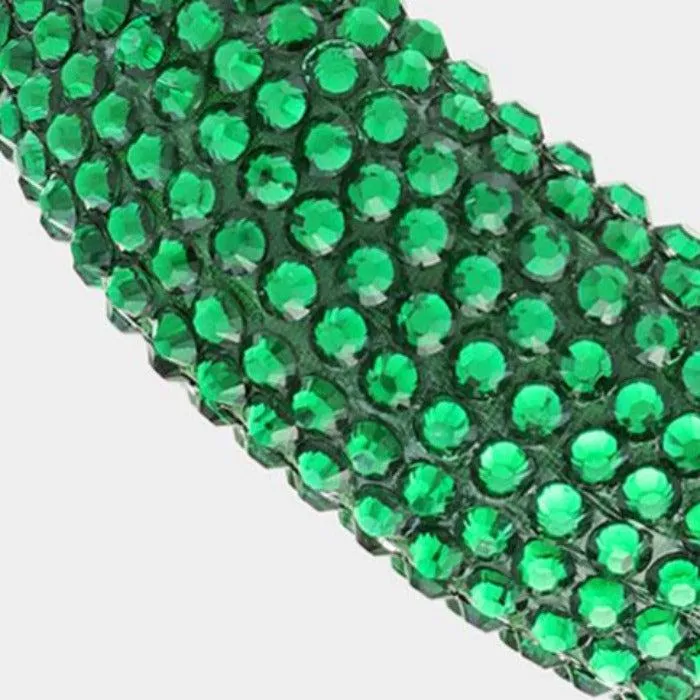 Green Faceted Bead Padded Headband