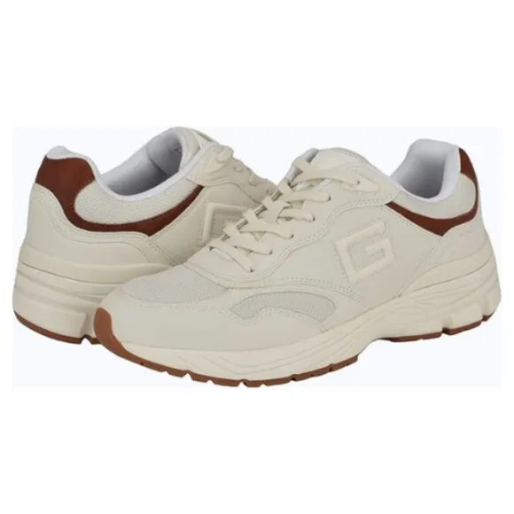GUESS Men's Palak Memory Foam Insole Sneaker Ivory Multi