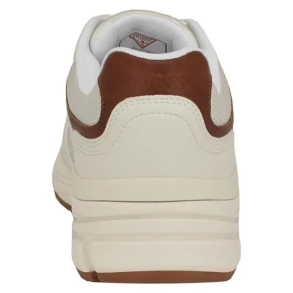 GUESS Men's Palak Memory Foam Insole Sneaker Ivory Multi