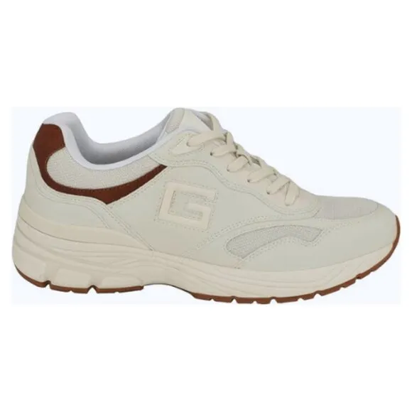 GUESS Men's Palak Memory Foam Insole Sneaker Ivory Multi