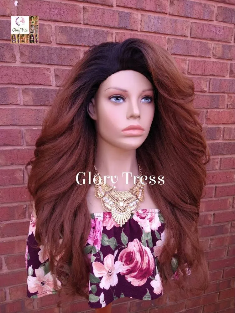 Half Wig, Wigs, Curly Half Wig, African American Wig, Kinky Curly Wig, Natural Yaki Wig, Blown Out Hairstyle, Ready To Ship // NATURAL