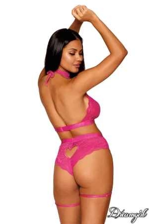 Halter Top and Garter Panty Heart Set