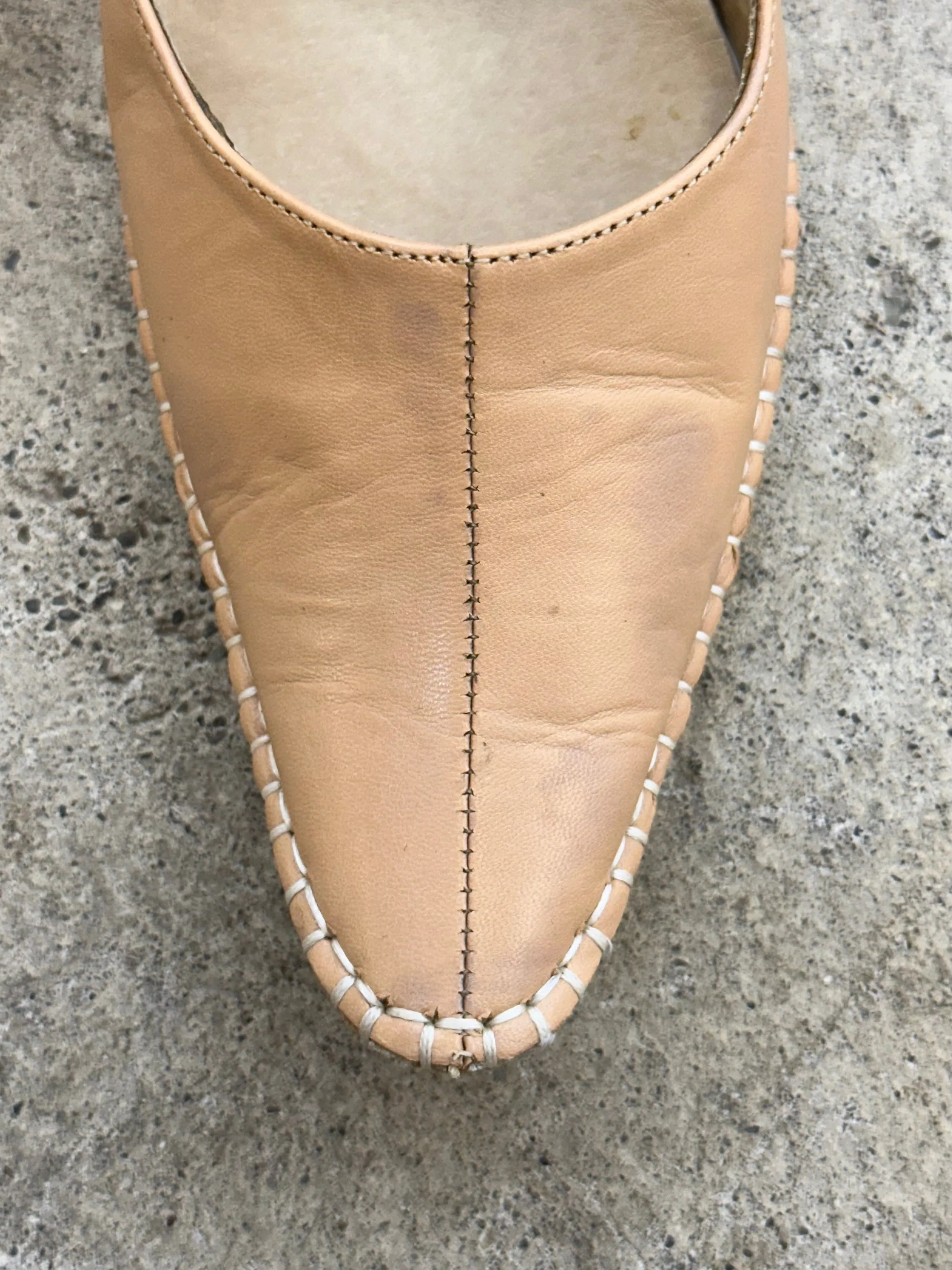 Handmade Leather Stitch Heels
