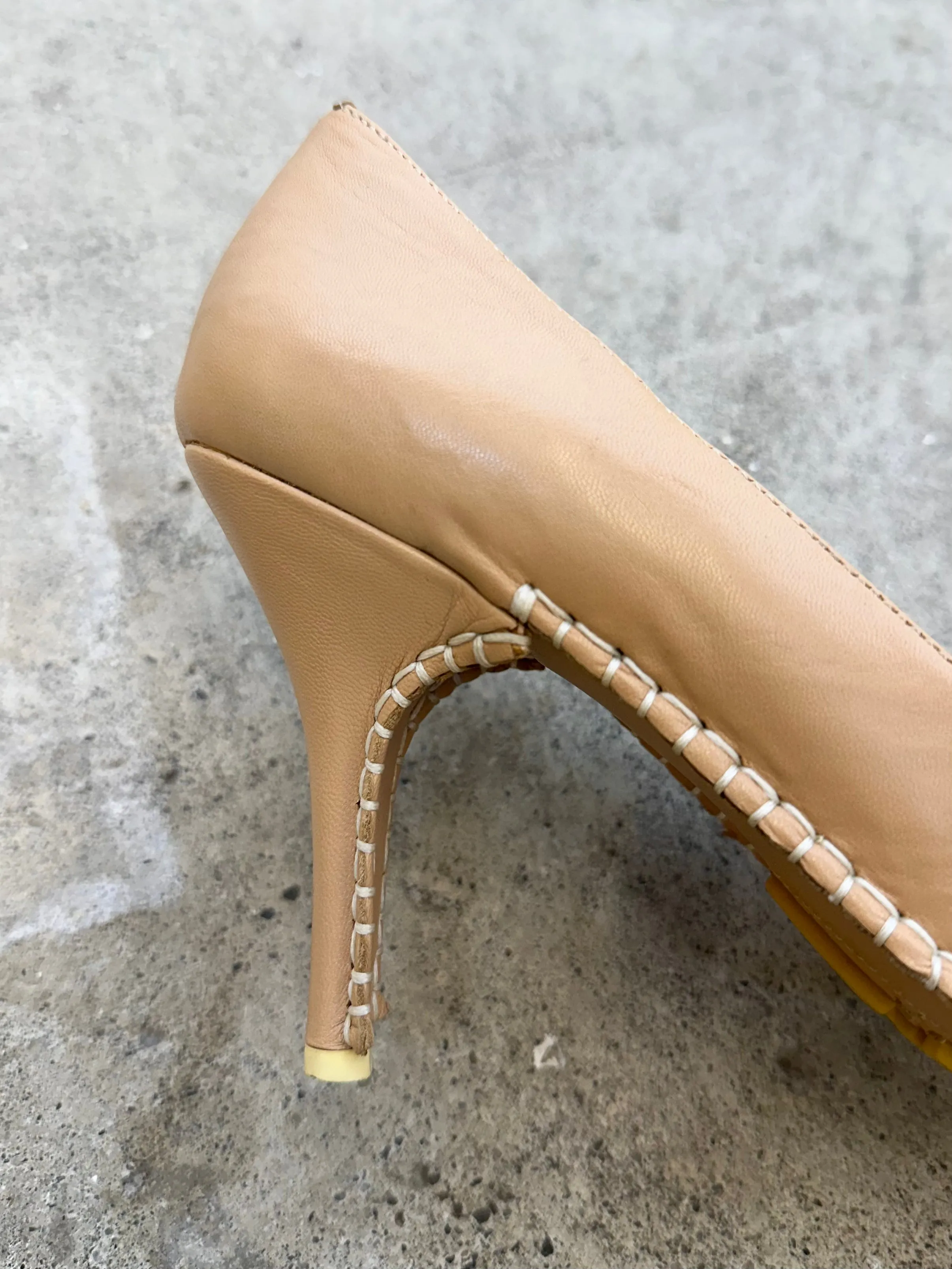 Handmade Leather Stitch Heels
