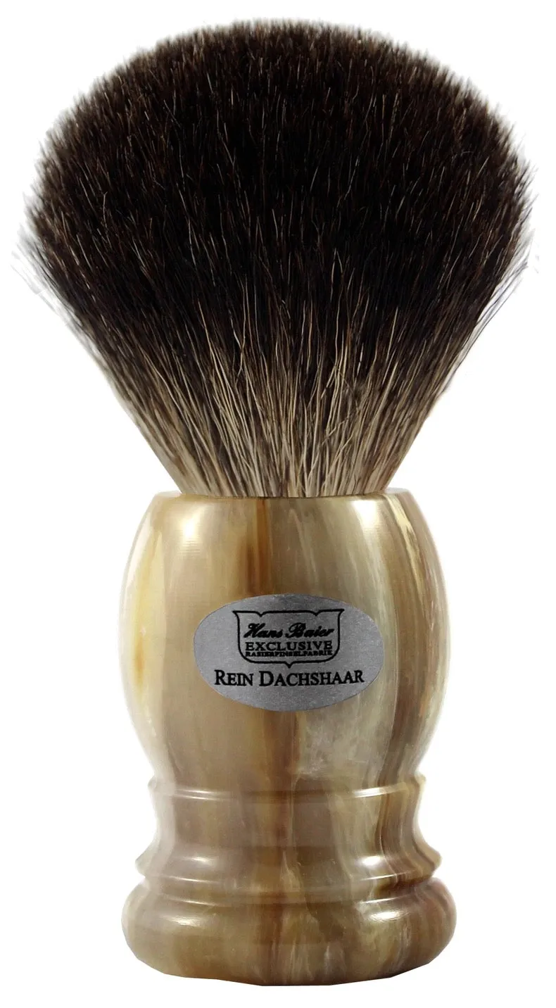 Hans Baier Exklusive Shaving Brush Plastic Horn