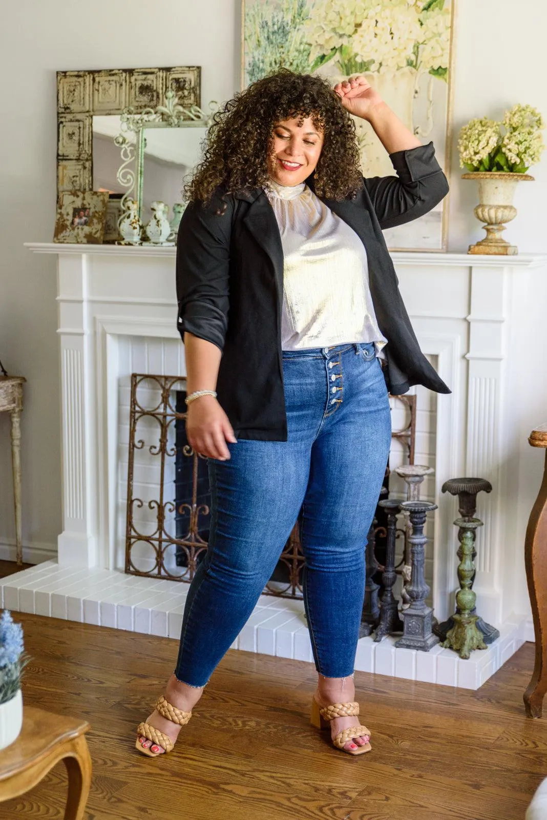 Hazel Blues® | Photo Opt Sleeveless Blouse
