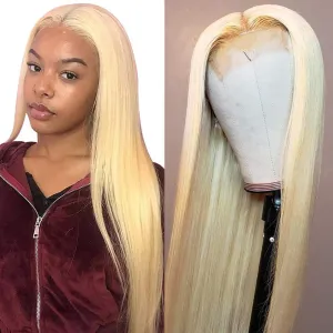HD 613 Blonde Lace Front Human Hair Wigs|DragQueen Women Wigs