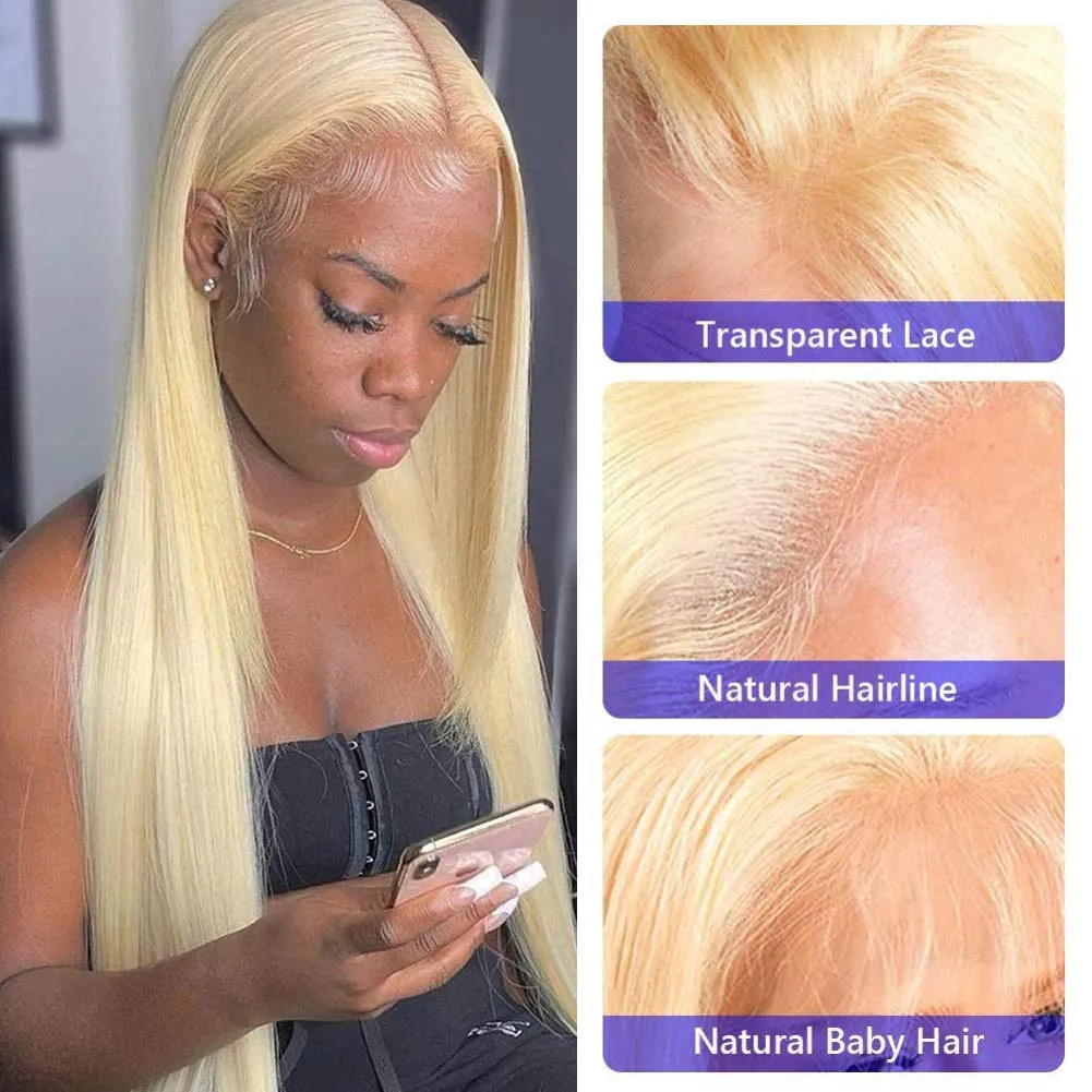 HD 613 Blonde Lace Front Human Hair Wigs|DragQueen Women Wigs