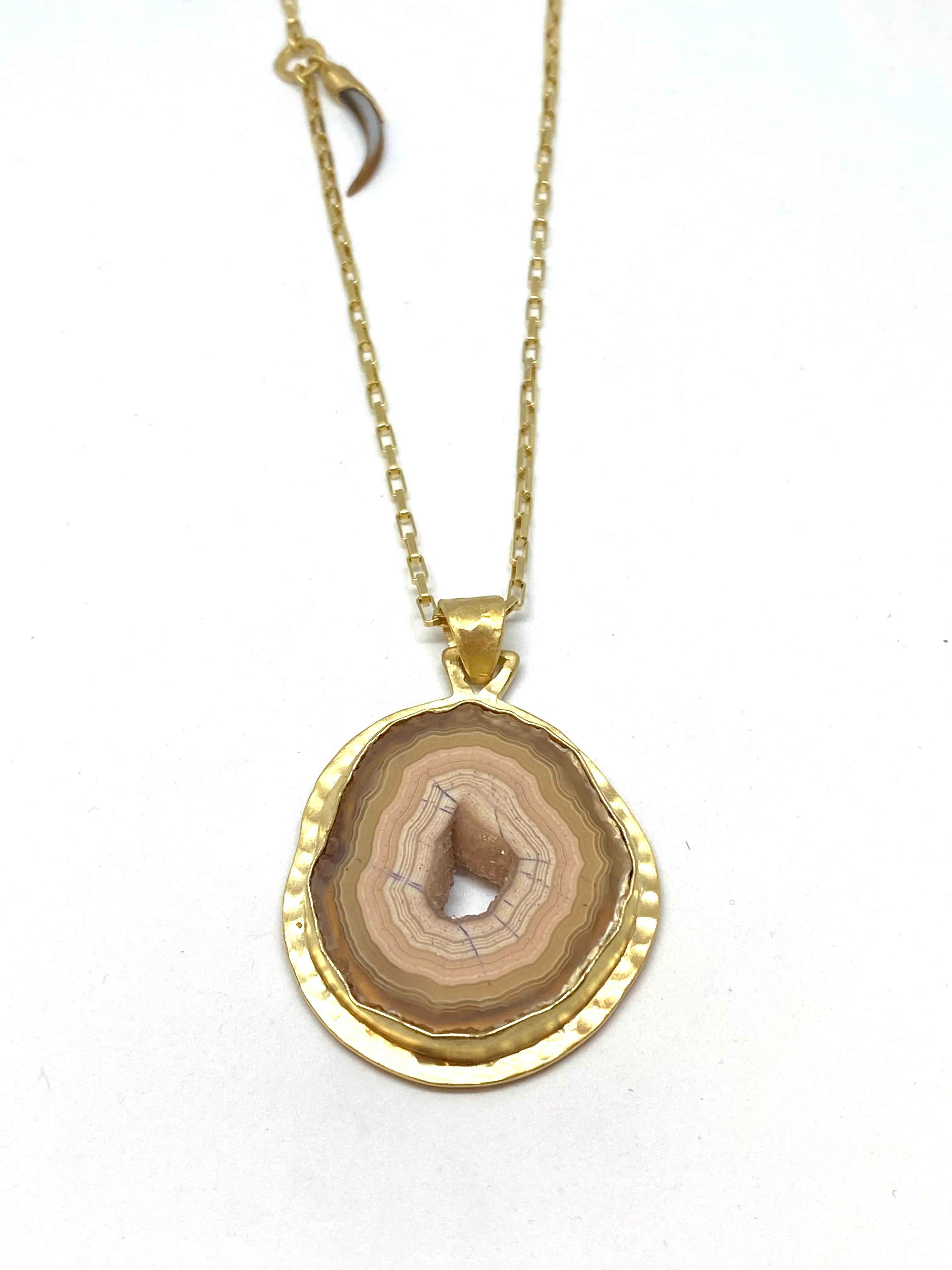 Heather Benjamin White Agate Necklace