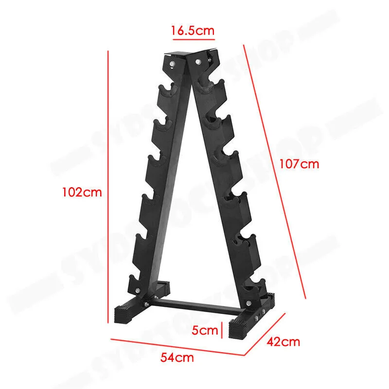 Heavy Duty Dumbbell Rack Storage Racking 6 Pairs Home Gym Weight