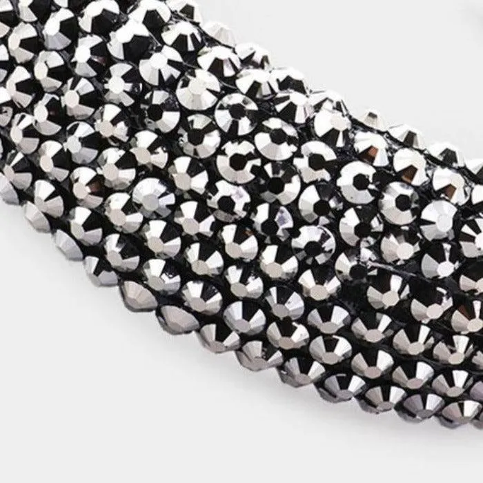 Hematite Faceted Bead Padded Headband