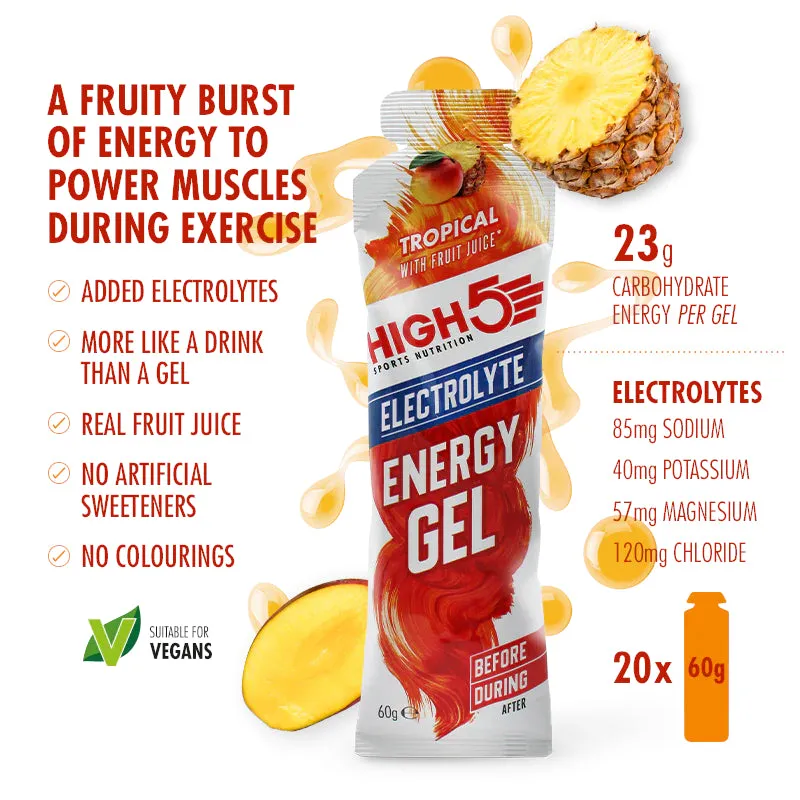 High5 Energy & Electrolyte Gels - 20x 60g