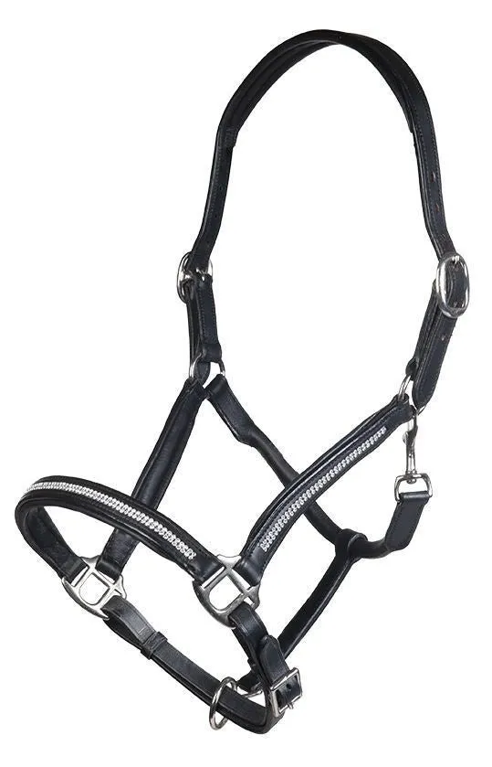HKM Leather Head Collar Diamond