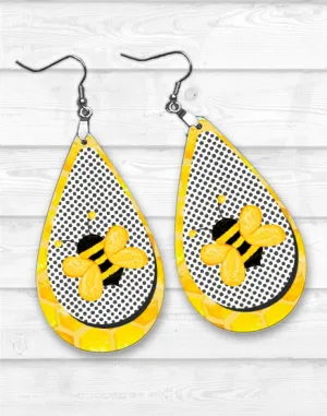 Honey Bee Earrings, Summer Earrings, Honey Bee Gifts, Drop Earrings