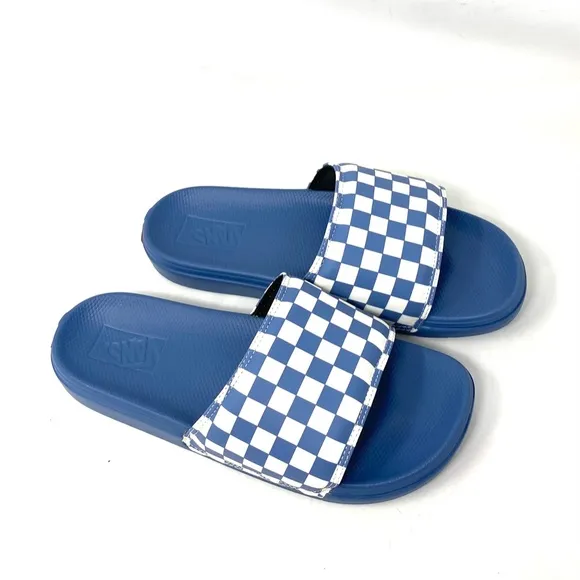 🔥HOT SALE🔥VANS La Costa Slide On Men’s Size Check Blue White VN0A5HF5ZR8