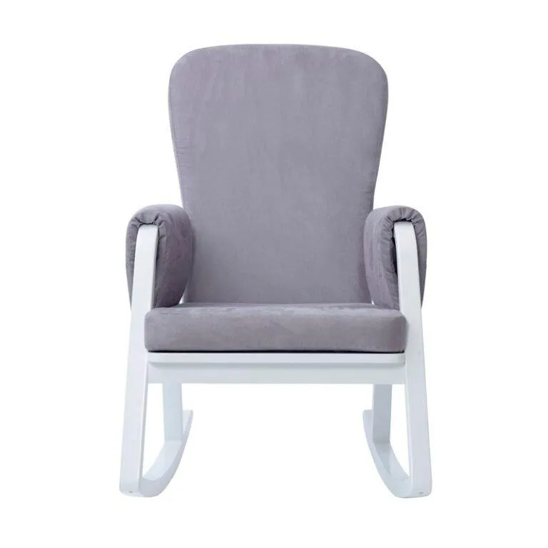 Ickle Bubba Dursley Rocking Chair and Stool - Pearl Grey