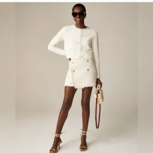 J.Crew Faux-wrap sweater-skirt in fine stretch bouclé CA731