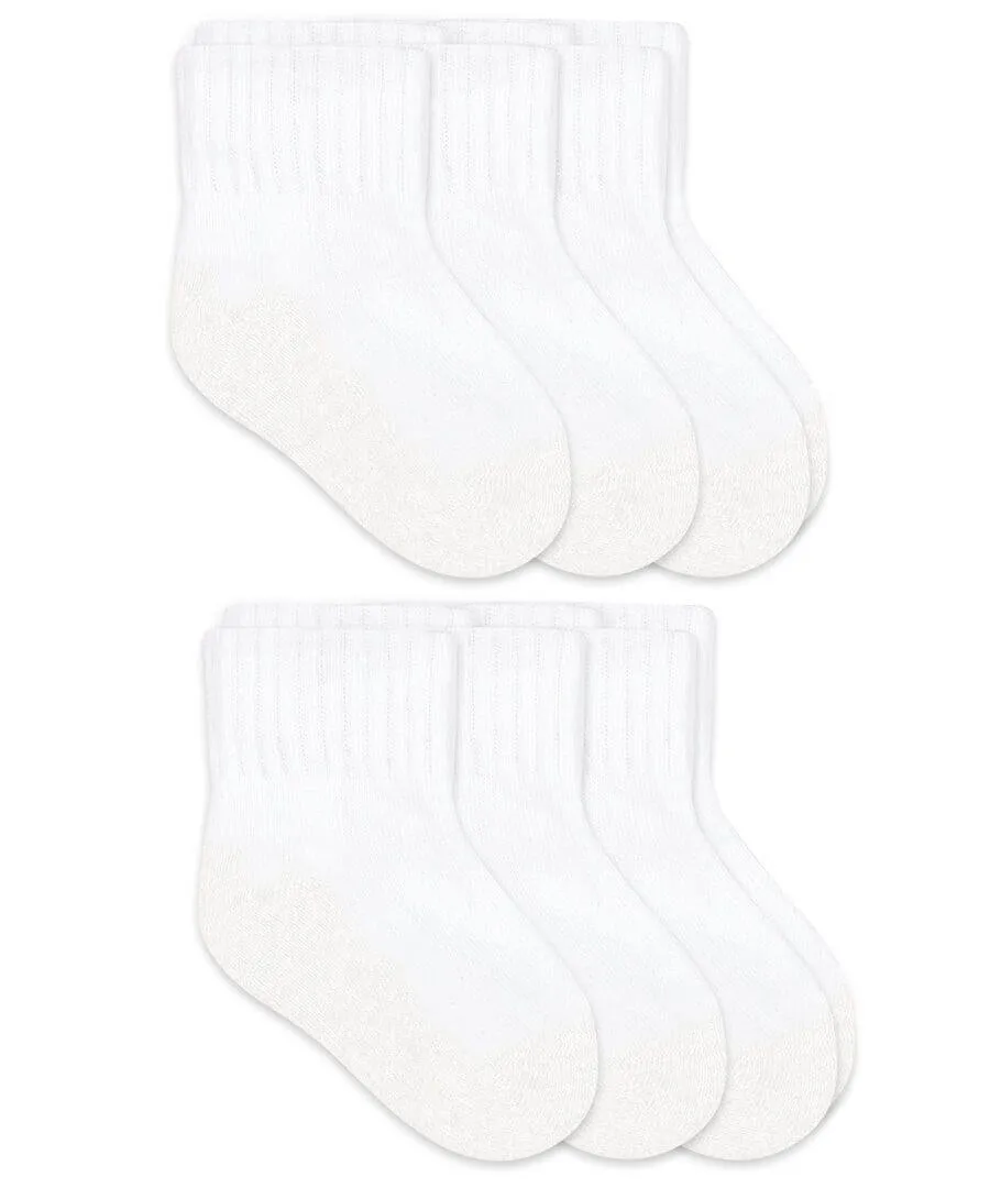 Jefferies 6pk Smooth Toe Sport Quarter Socks