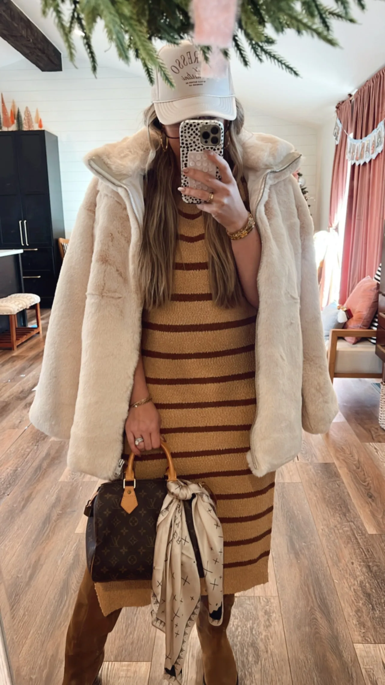 Jersey Girl Knit Dress - Tan   Brown