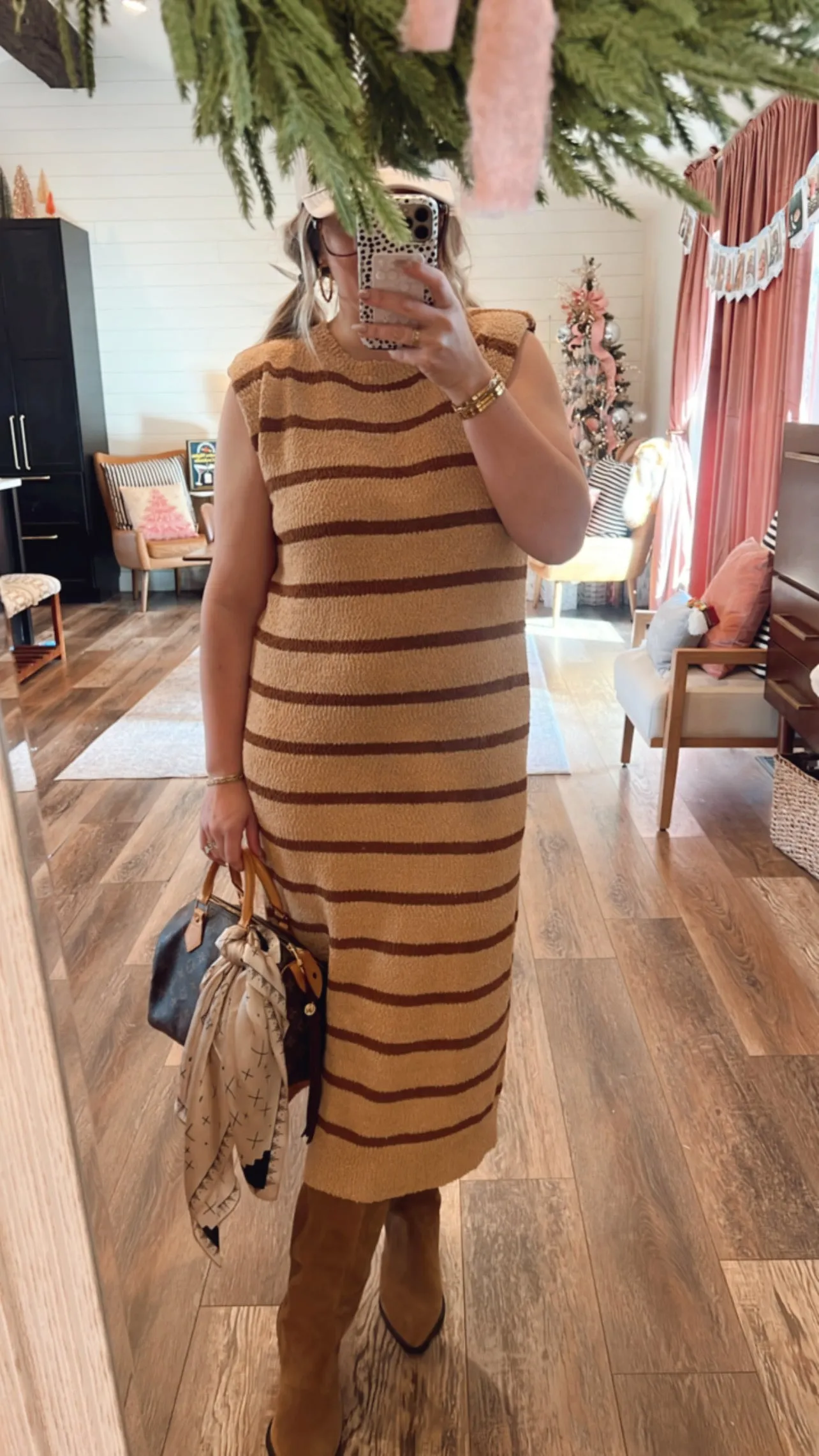 Jersey Girl Knit Dress - Tan   Brown