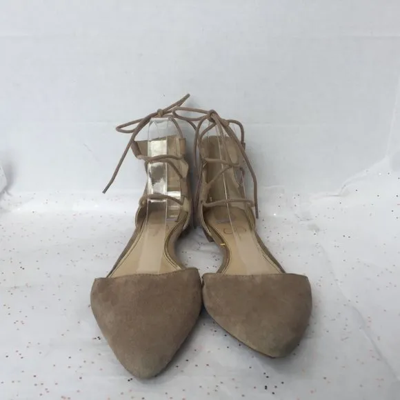 Jessica Simpson Zeena Tan Lace up Point toe - 10