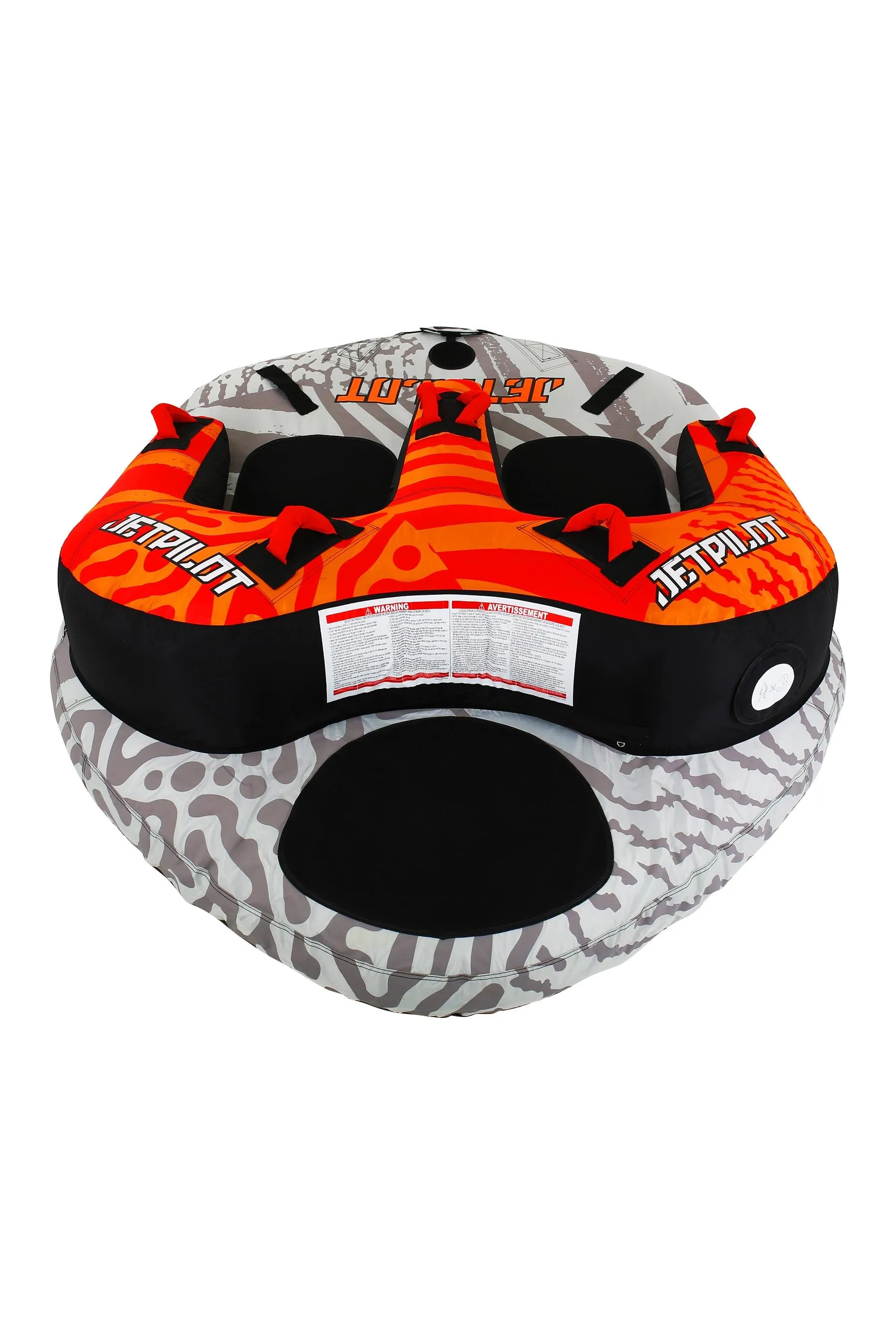 Jetpilot Freeride 3 Person Towable Tube - Grey/Orange