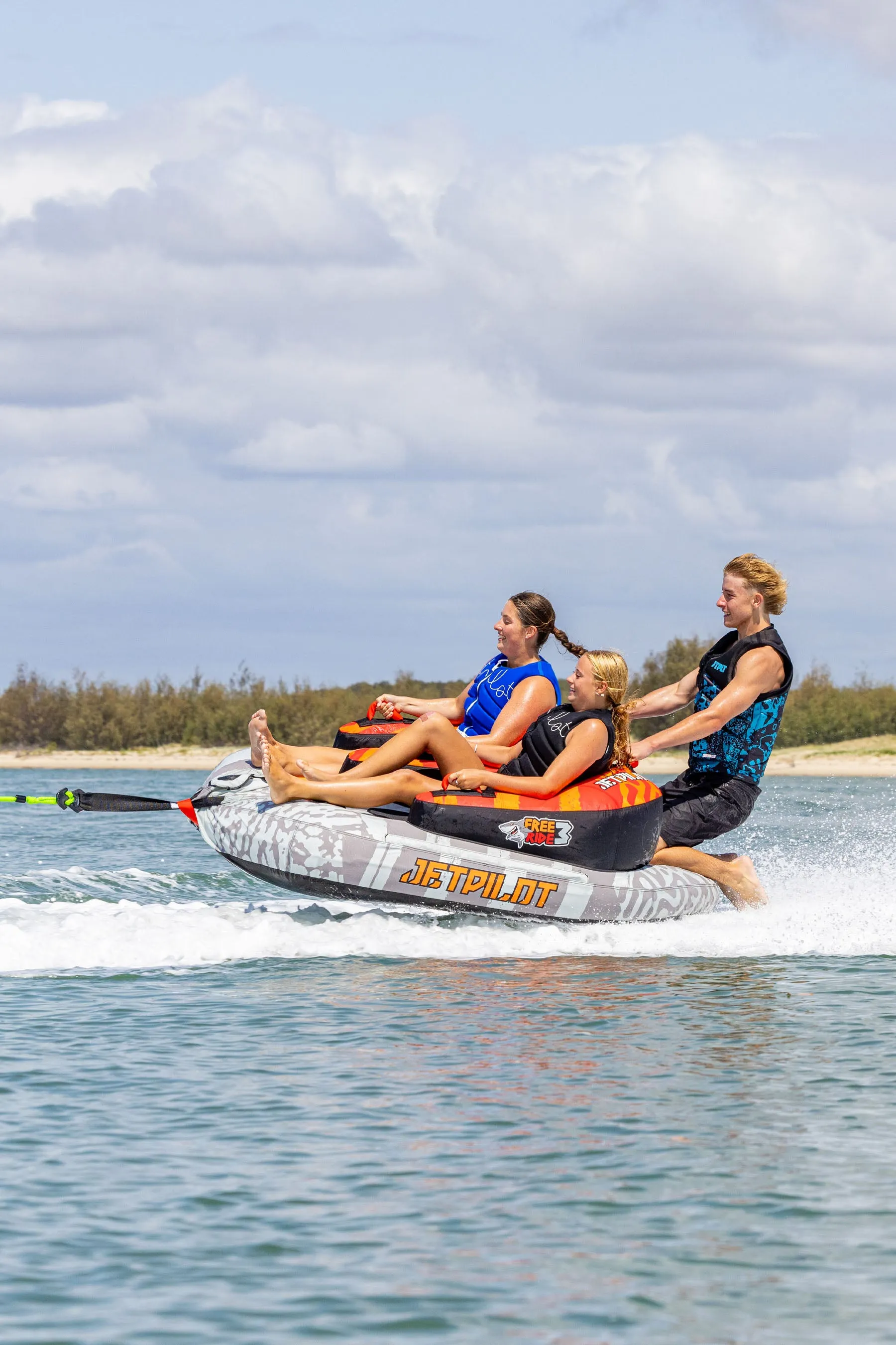 Jetpilot Freeride 3 Person Towable Tube - Grey/Orange