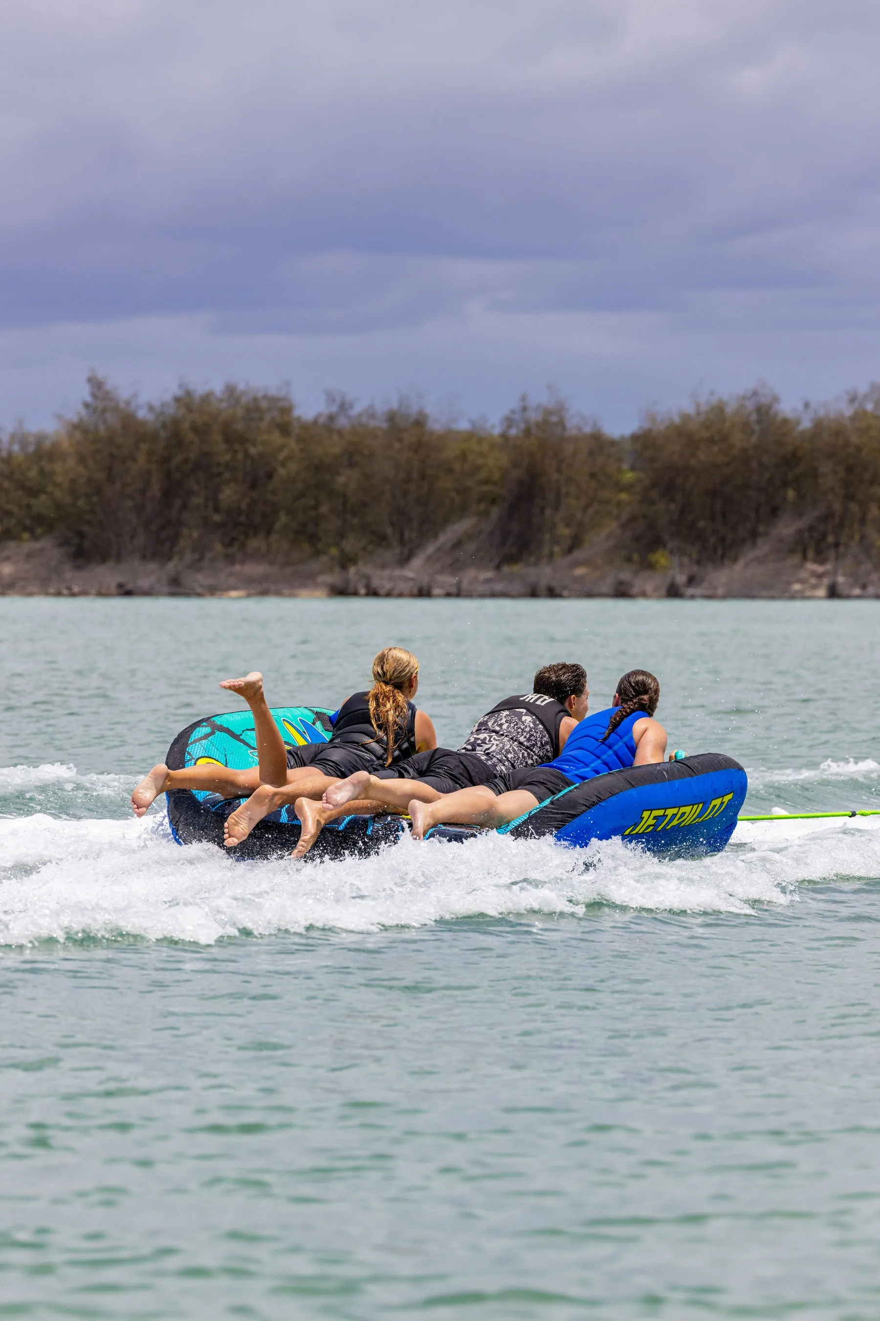 Jetpilot Wing 3 Person Towable Tube - Lime/Blue