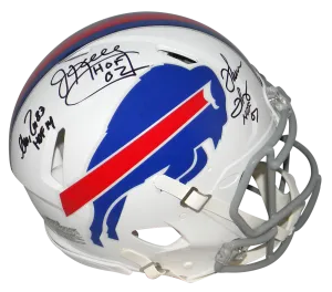 JIM KELLY THURMAN THOMAS ANDRE REED SIGNED BUFFALO BILLS SPEED AUTHENTIC HELMET