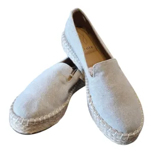 Joie Cara Ivory Gold Sparkle Canvas Platform Espadrilles 9