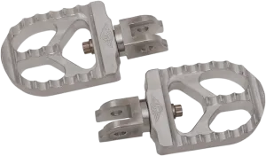 Joker Machine 08-57-6 Adjustable Serrated Short Footpegs - Raw Aluminum