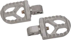 Joker Machine 08-57-7 Adjustable Serrated Short Footpegs - Raw aluminum