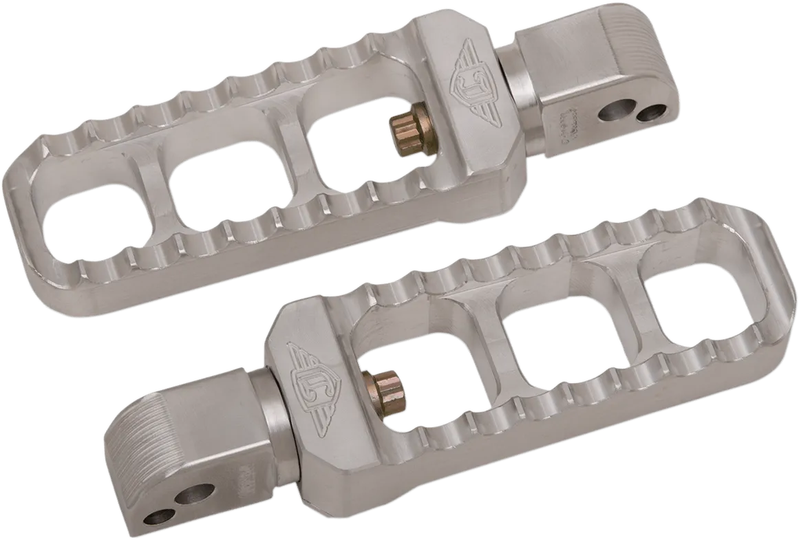 Joker Machine 08-61-7 Adjustable Serrated Narrow Footpegs - Raw Aluminum