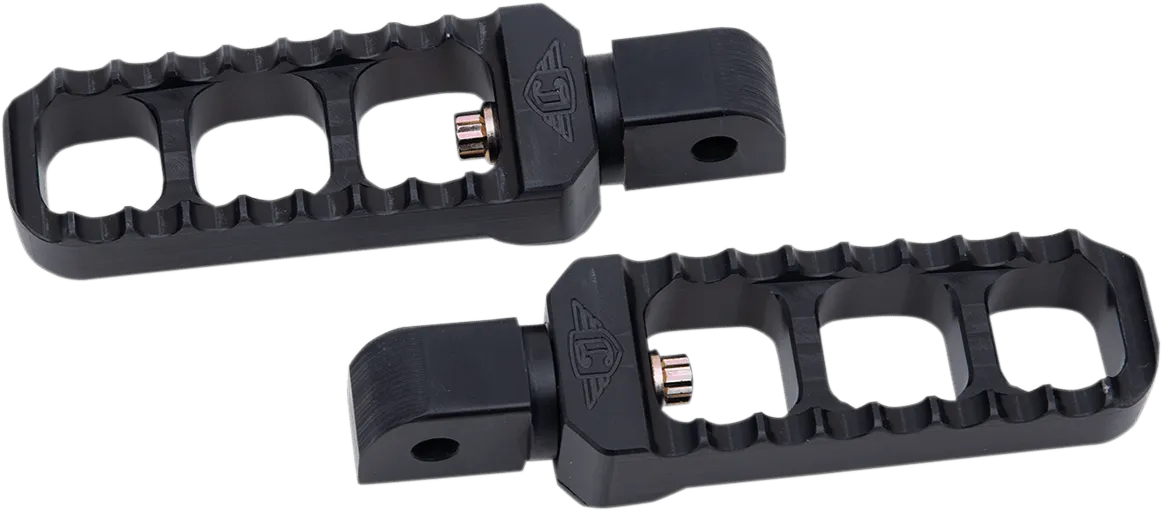 Joker Machine 08-61-7B Adjustable Serrated Narrow Footpegs - Black Anodized