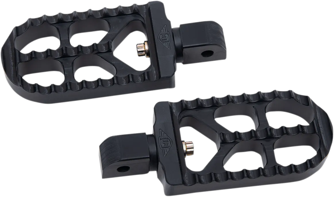 Joker Machine 08-62-6B Adjustable Serrated Heel Footpegs - Black Anodized