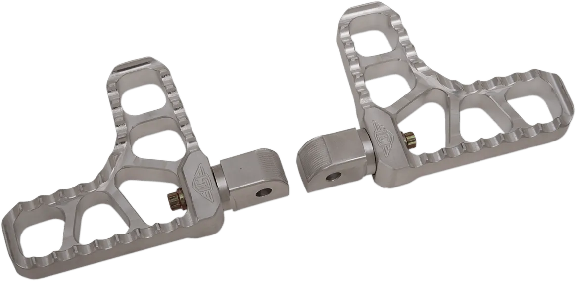 Joker Machine 08-62-7 Adjustable Serrated Heel Footpegs - Raw Aluminum