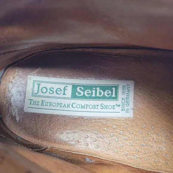 Josef Seibel Leather Ankle Chukka Boots Mens Size 43 (US 9.5-10) Black Lace 98%
