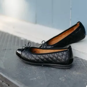 Josef Seibel Pippa 76 Black Quilted Ballet Flats