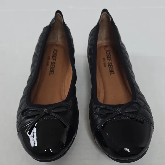 Josef Seibel Pippa 76 Black Quilted Ballet Flats