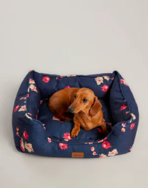 Joules dog Floral Box Bed - Plush Cushion
